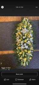 White and Yellow Double Ended Coffin Top